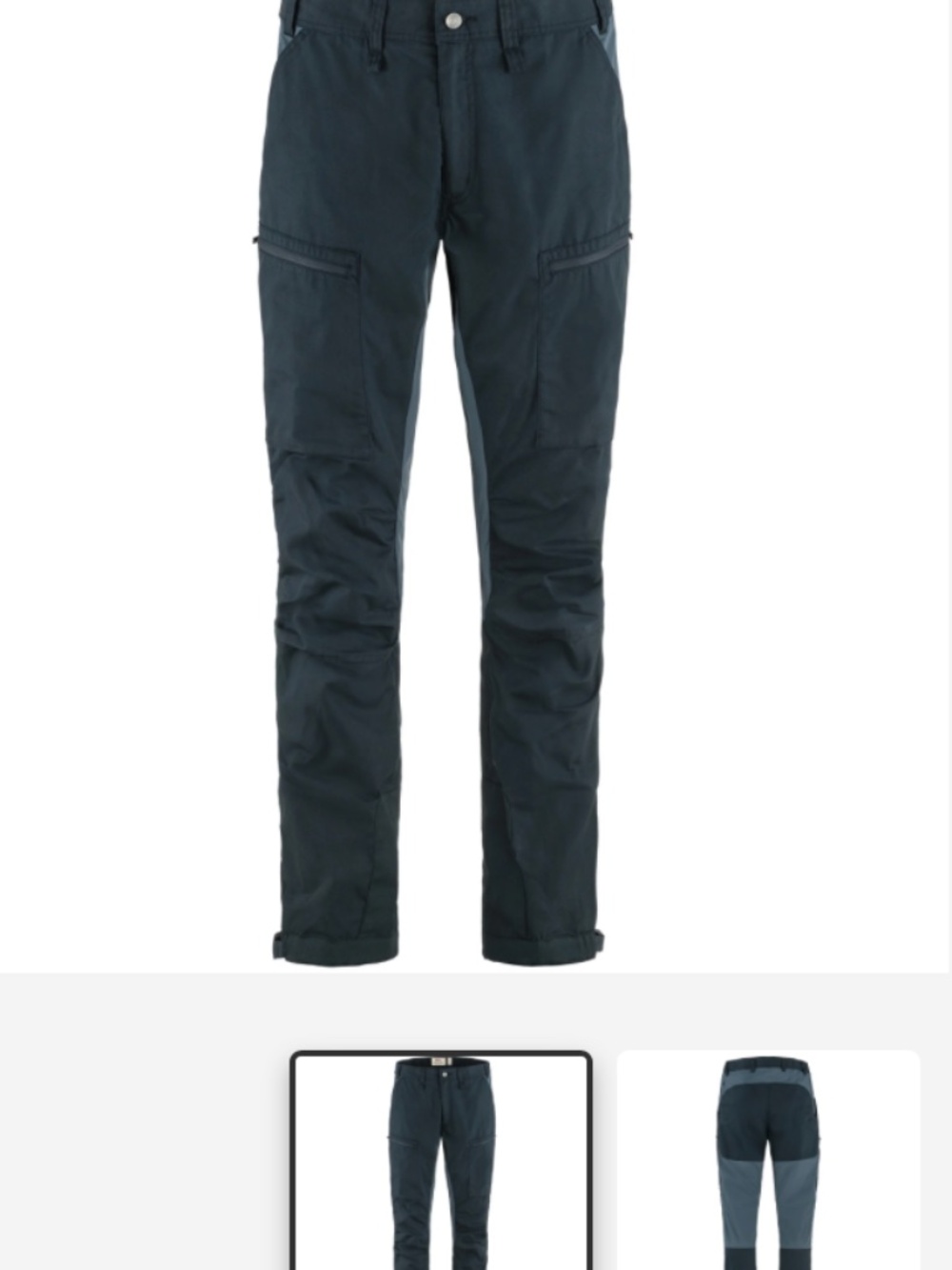 Fjallraven Mens Abisko Lite Trekking Trousers 33-34 Regular Length Dark Navy